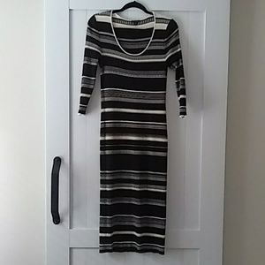 Ann Taylor ribbed striped maxi dress
